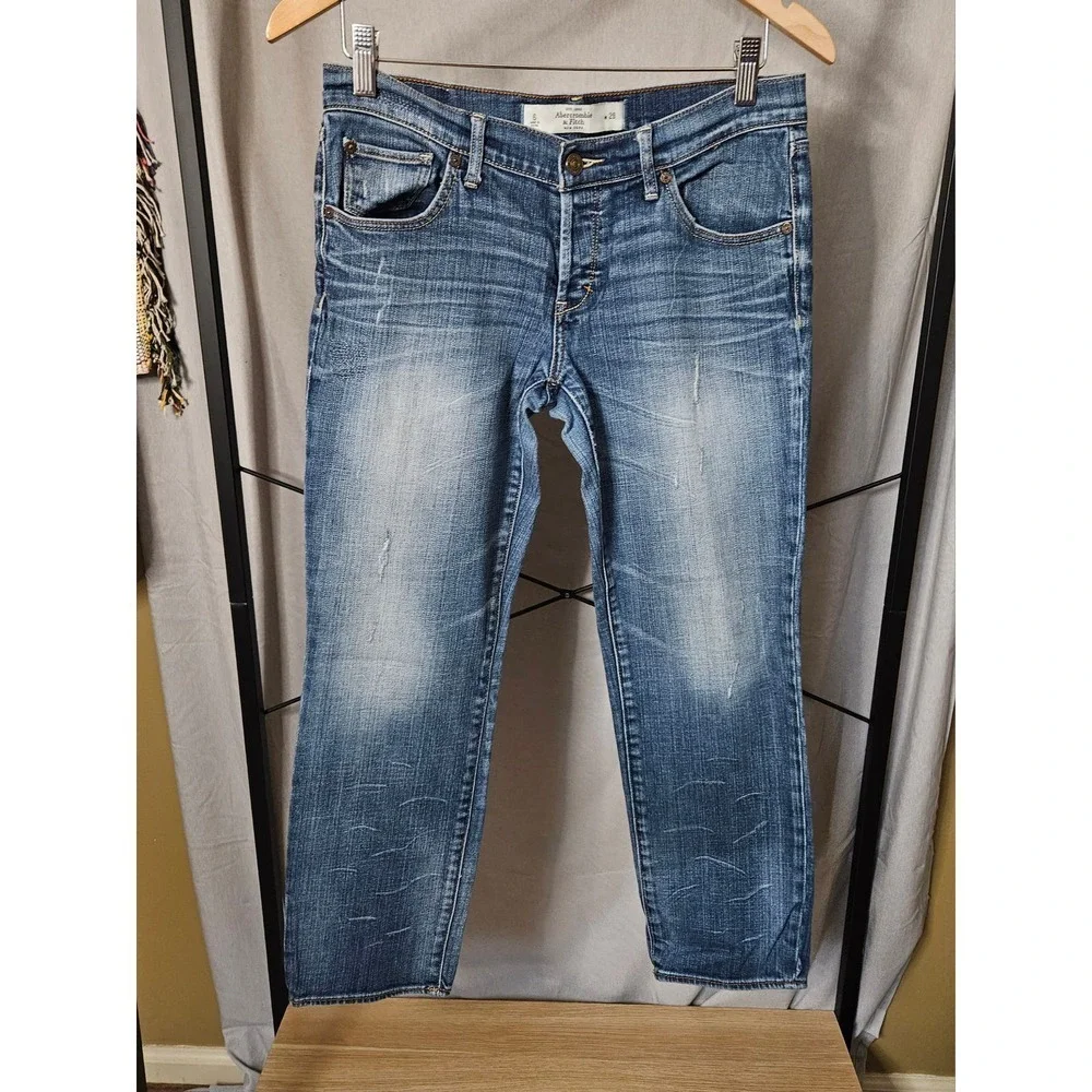 Abercrombie & Fitch Cropped Ankle Jeans Size 6/28 - Picture 9 of 10